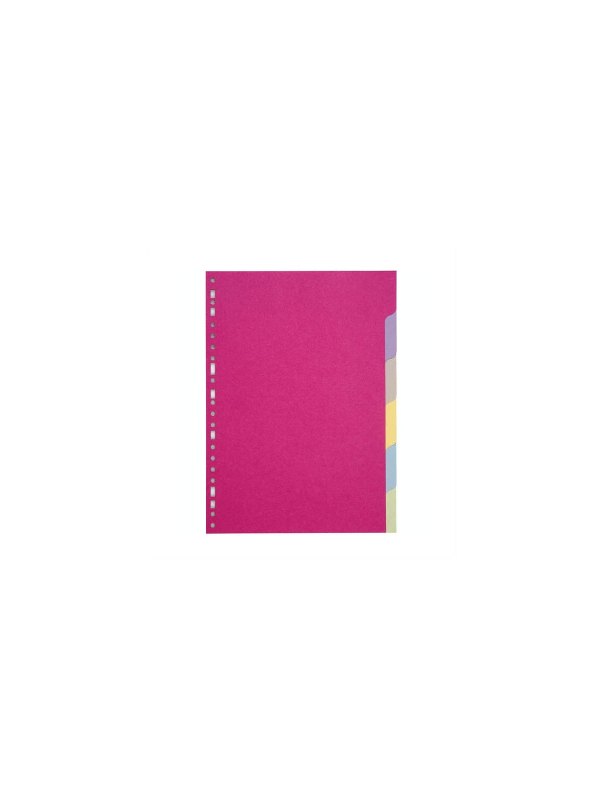 Intercalaires A4 6 touches - Carte recyclée 180g - Le lot de 2 jeux