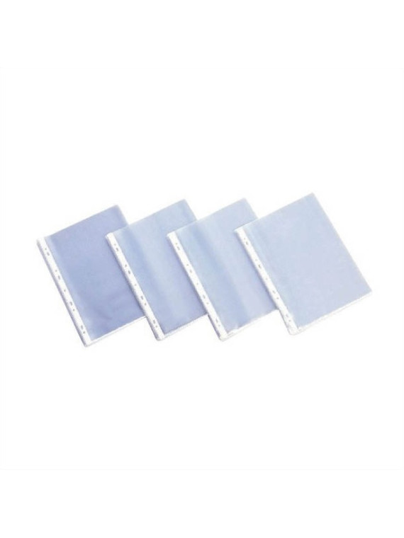 Pochettes perforées transparentes lisses - Polypro 7/100e - Lot de 50