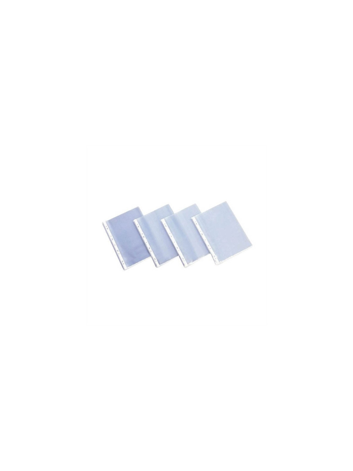 Pochettes perforées transparentes lisses - Polypro 7/100e - Lot de 50