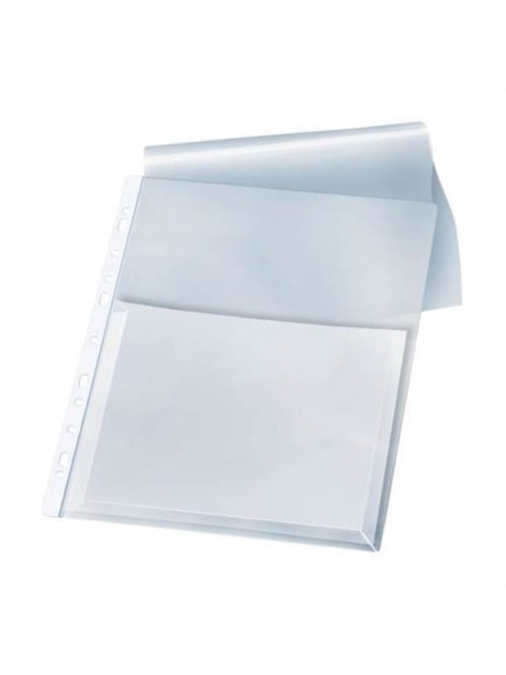 Pochettes perforées transparentes lisses - Polypro 7/100e - Lot de 50
