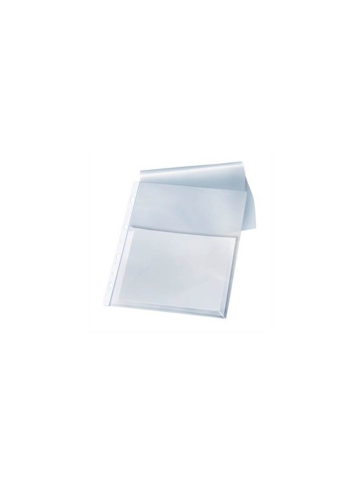 Pochettes perforées transparentes lisses - Polypro 7/100e - Lot de 50