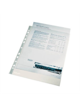 Pochettes Premium perforées transparentes lisses - Polypro 12/100e - Lot de 50