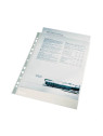 Pochettes Premium perforées transparentes lisses - Polypro 12/100e - Lot de 50