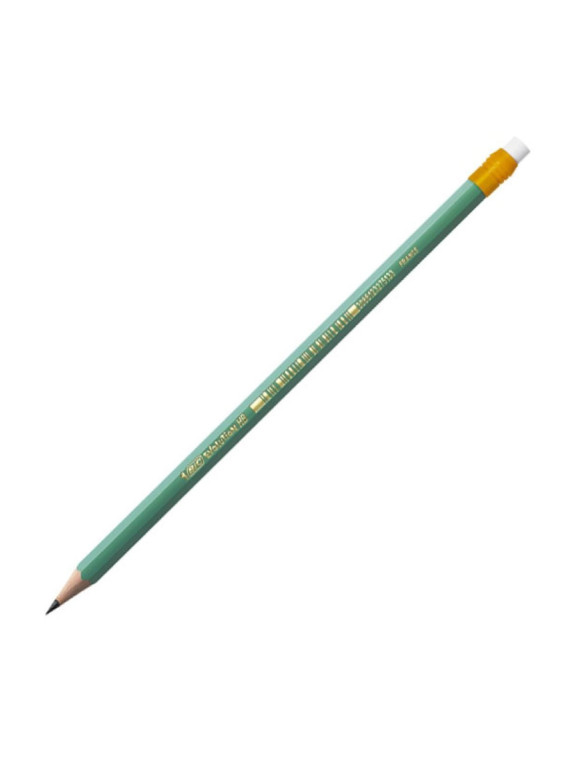 Crayon à papier HB BIC Ecolutions avec gomme - La boite de 12