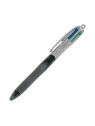 Stylo bille BIC 4 couleurs Grip Pro rétractable - Pointe moyenne