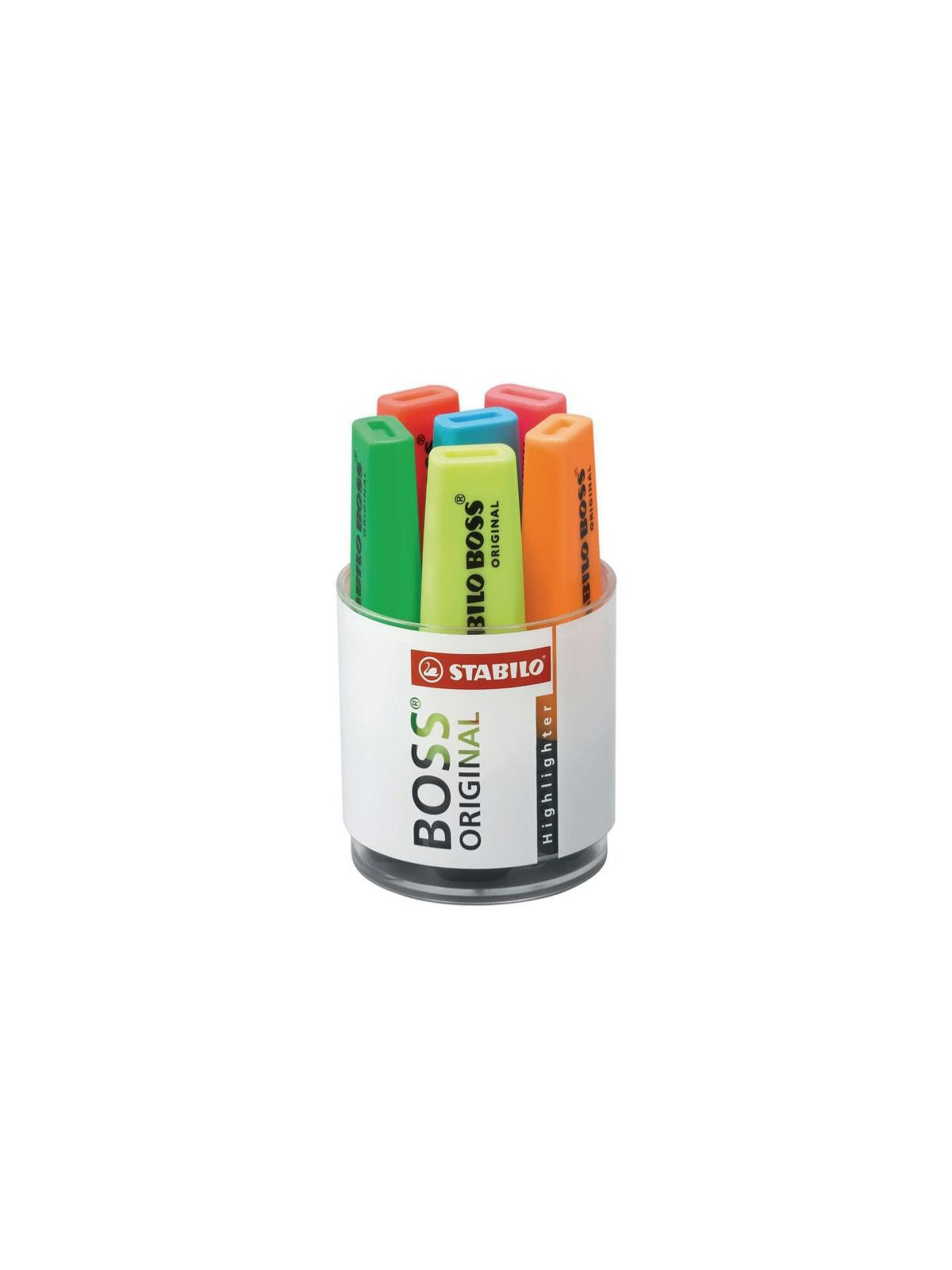Surligneurs Stabilo Boss Original - Le pot de 6 coloris assortis