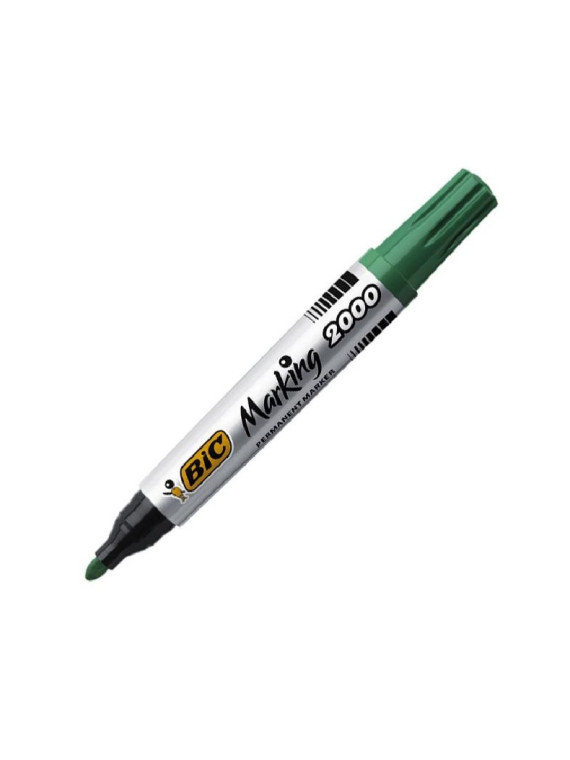 Pochette de 4 marqueurs permanents Bic Marking 2000 - Pointe ogive - Assortiment