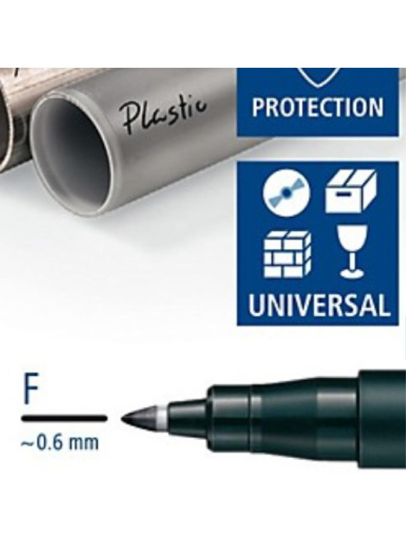 Pochette de 4 stylos feutre permanents STAEDTLER Lumocolor - Pointe fine - Assortiment