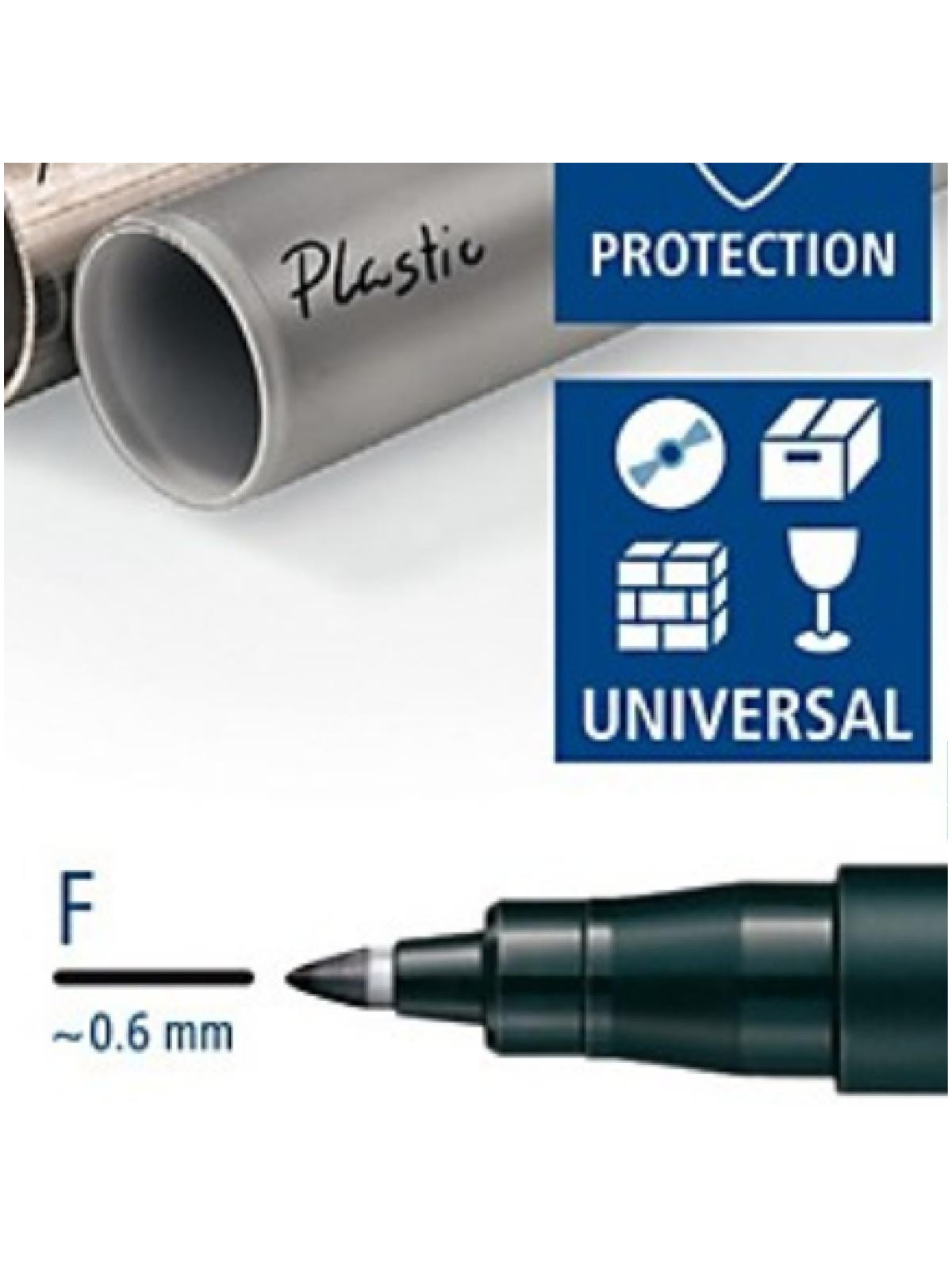Pochette de 4 stylos feutre permanents STAEDTLER Lumocolor - Pointe fine - Assortiment