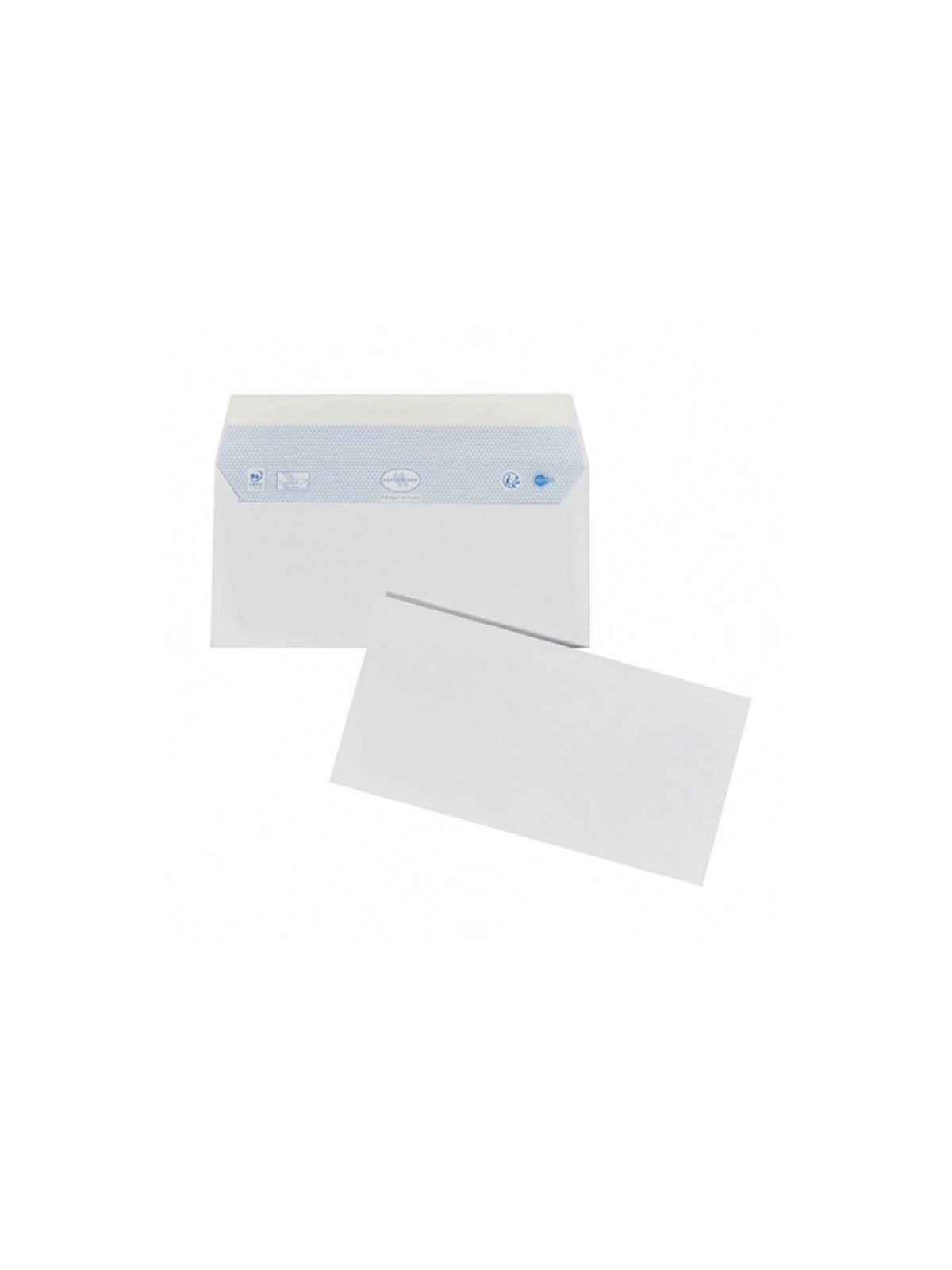 Enveloppes blanches 110 x 220 mm (DL) - 80g - Sans fenêtre - Lot de 50