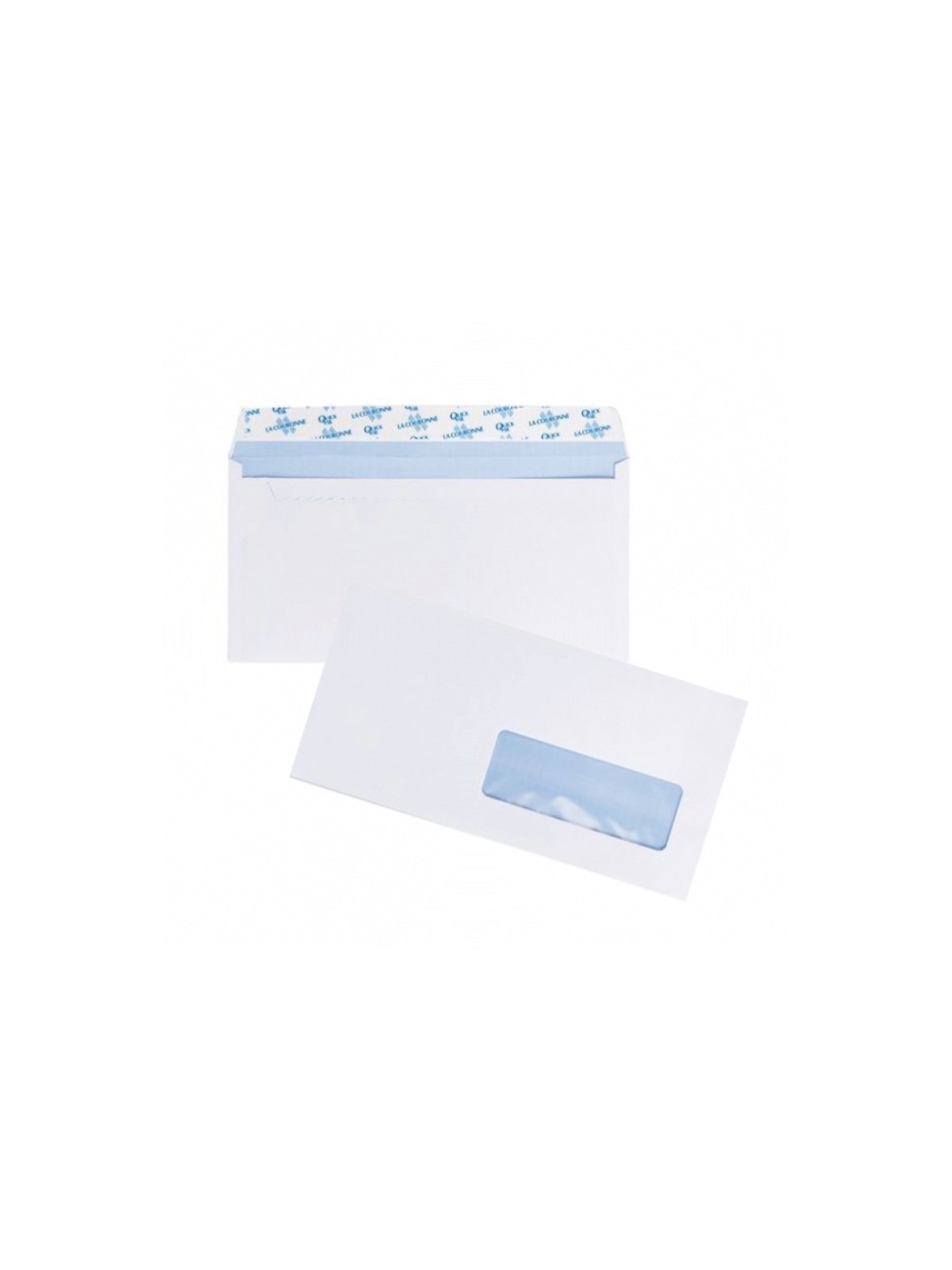 Enveloppes blanches 110 x 220 mm (DL) - 90g - Fenêtre 35 x 100 - Lot de 50