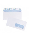 Enveloppes blanches 110 x 220 mm (DL) - 90g - Fenêtre 35 x 100 - Lot de 50