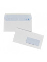 Enveloppes blanches 110 x 220 mm (DL) - 90g - Fenêtre 45 x 100 - Lot de 50