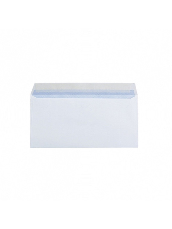 Enveloppes blanches 110 x 220 mm (DL) - 90g - Fenêtre 45 x 100 - Lot de 50