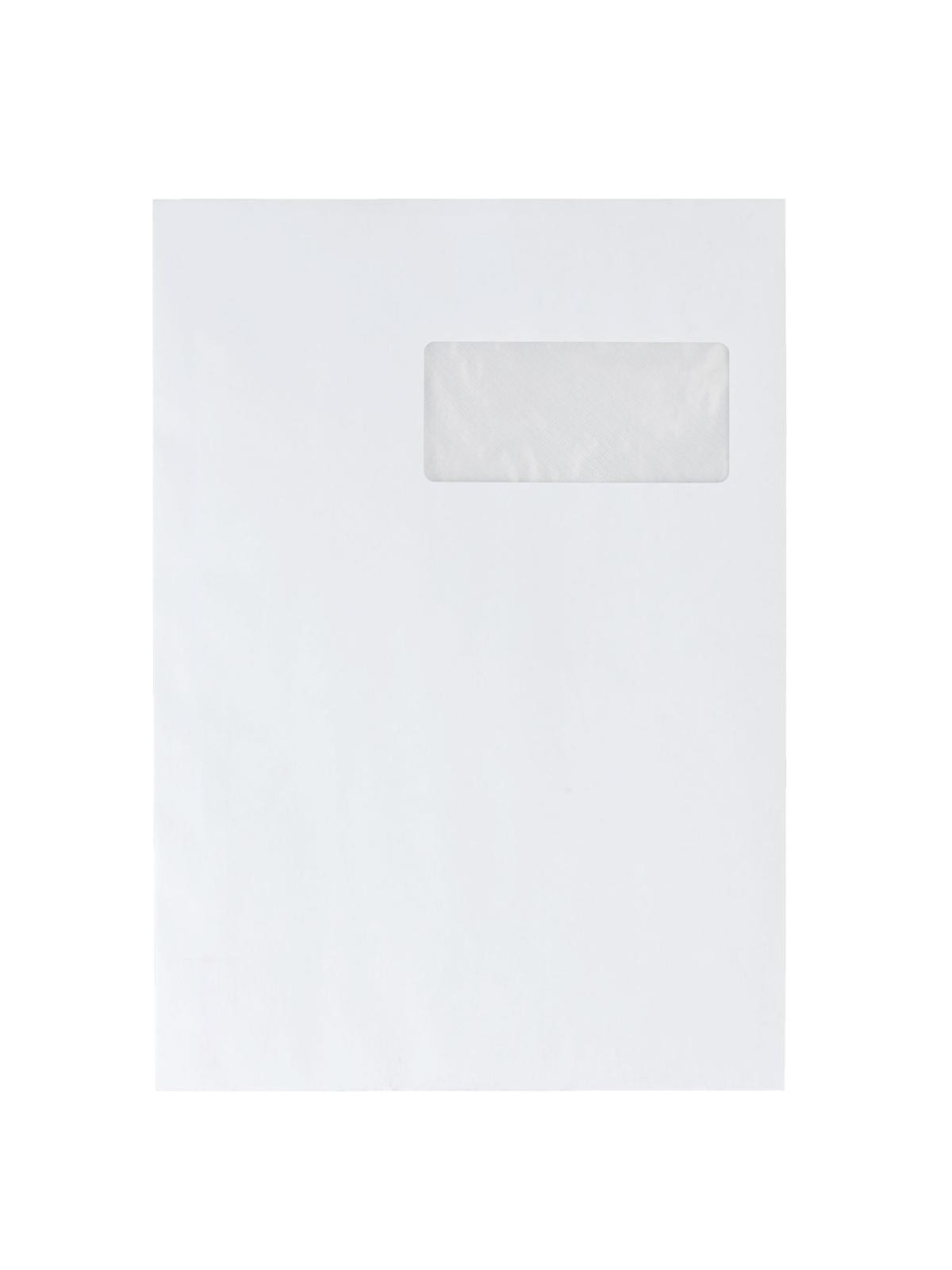 Enveloppes blanches recyclées 229 x 324 mm (C4) - 90g - Fenêtre 50 x 100 mm - Lot de 50