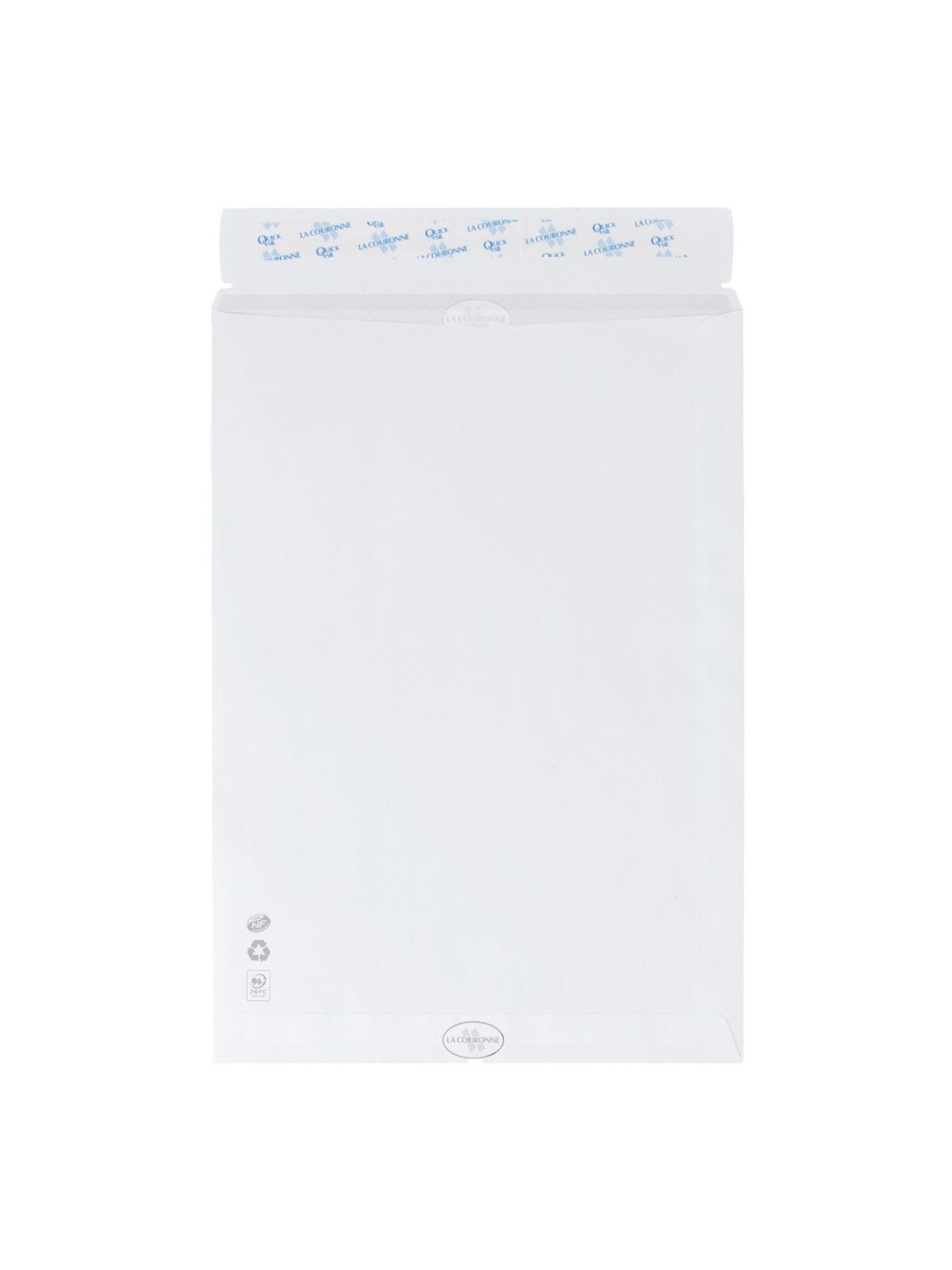 Enveloppes blanches recyclées 229 x 324 mm (C4) - 90g - Fenêtre 50 x 100 mm - Lot de 50