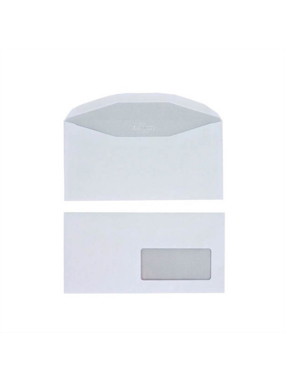 Enveloppe pour mise sous pli automatique 114 x 229 mm 80g - Fenêtre 45 x 100 - La boite de 1000