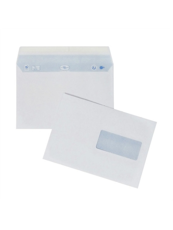 Enveloppes blanches 162 x 229 mm (C5) - 90g - Fenêtre 45 x 100 - Boite de 500