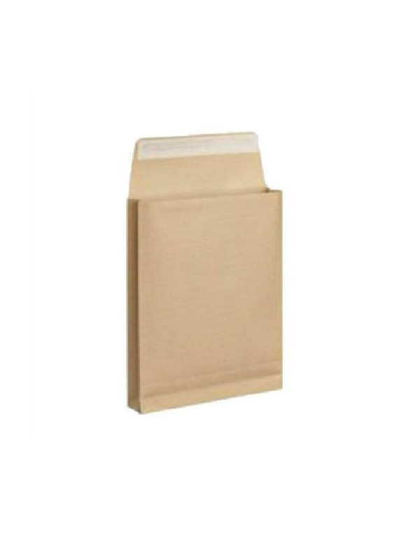 Pochette Kraft brun 162 x 229 mm avec soufflet 3cm (C5)- 120g - Sans fenêtre - Lot de 25