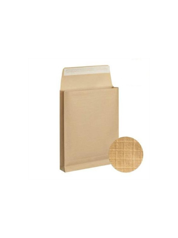 Pochette Kraft armé 229 x 324 mm (C4) - 120g - Soufflet 30 mm - Sans fenêtre - Lot de 25