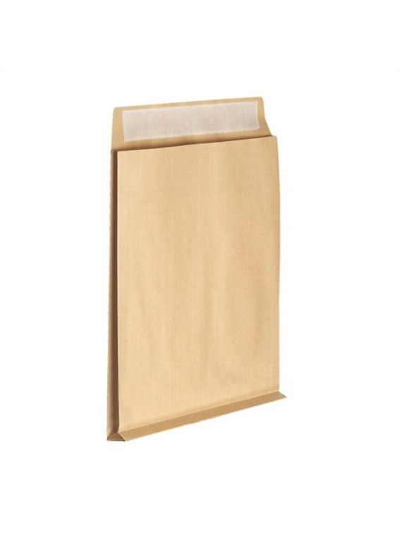 Pochette Kraft brun 260 x 330 mm (24) 120g - Soufflet 30 mm - Sans fenêtre - Lot de 25