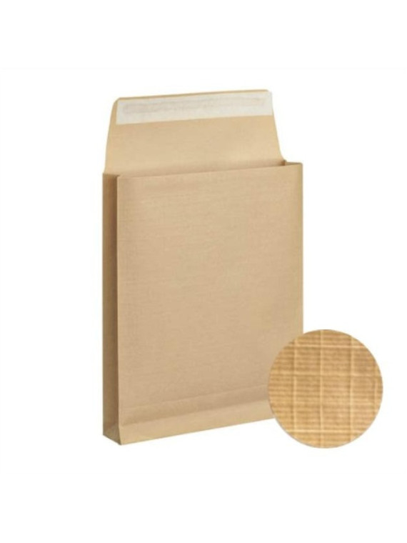 Pochette Kraft armé 260 x 330 mm (24) - 130g - Soufflet 30 mm - Sans fenêtre - Lot de 25