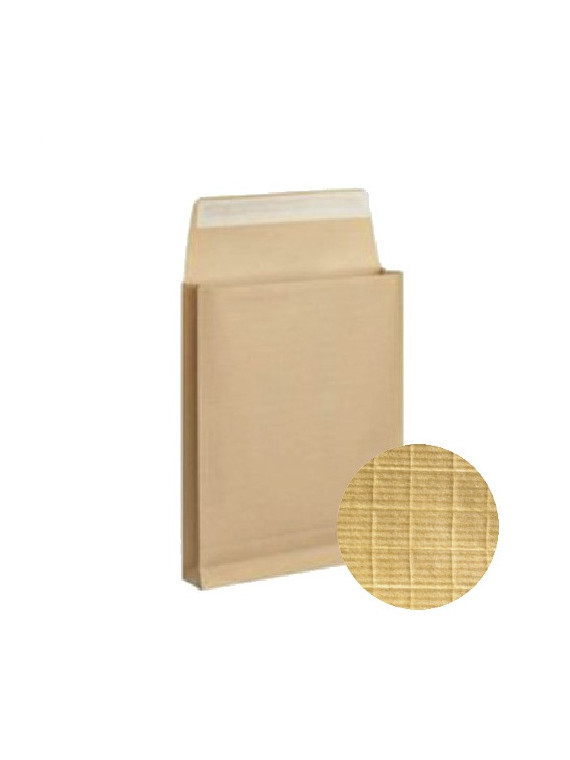 Pochette Kraft armé 280 x 380 mm - 130g - Soufflet 70 mm - Sans fenêtre - Lot de 25