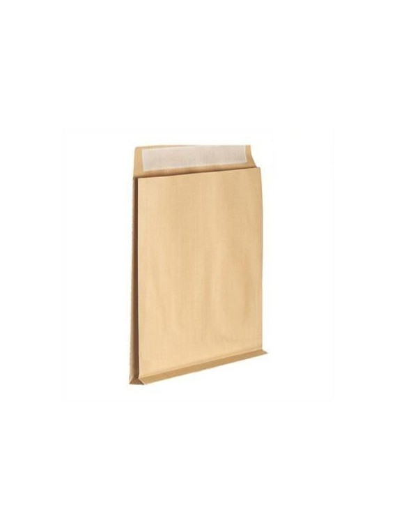 Pochette Kraft brun 280 x 380 mm - 120g - Soufflet 30 mm - Sans fenêtre - Lot de 25