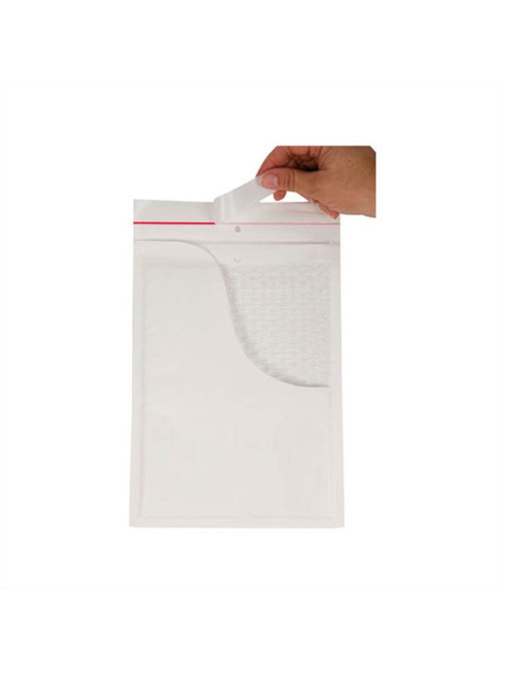Pochette à bulles kraft blanc 350 x 470 mm - Le lot de 10