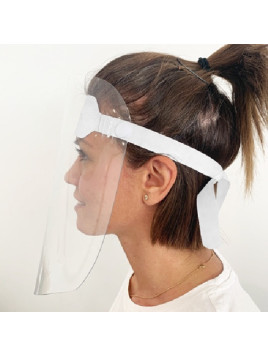 Visière de protection plastique transparente souple - Réutilisable et lavable - Le lot de 5