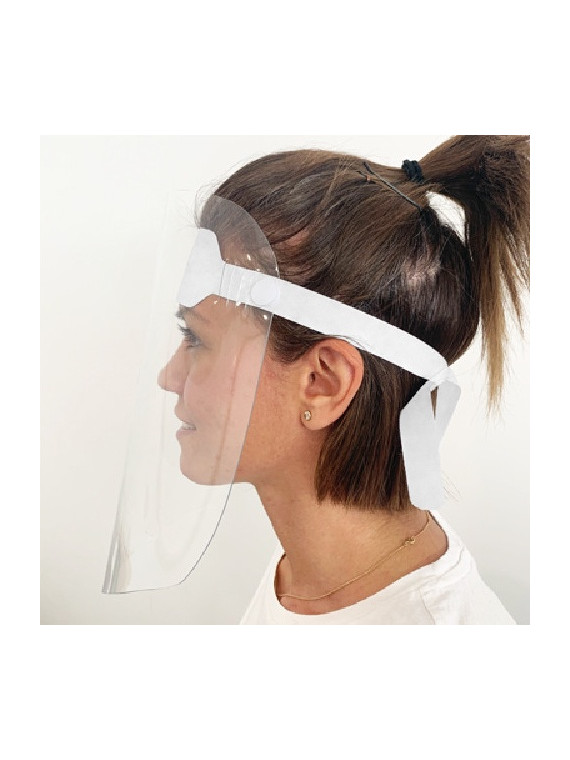 Visière de protection plastique transparente souple - Réutilisable et lavable - Le lot de 5