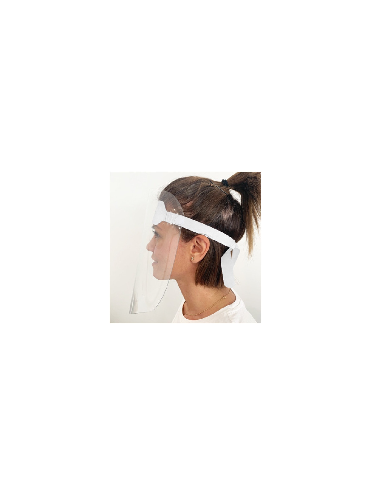 Visière de protection plastique transparente souple - Réutilisable et lavable - Le lot de 5