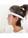 Visière de protection plastique transparente souple - Réutilisable et lavable - Le lot de 5