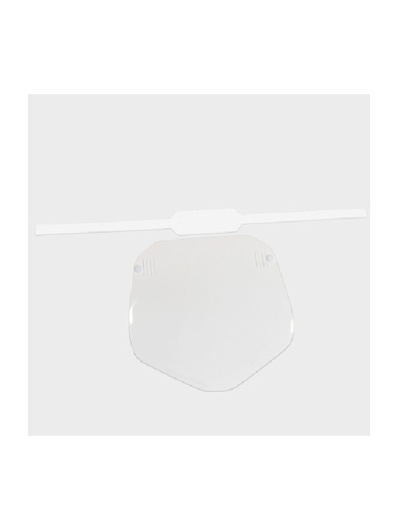 Visière de protection plastique transparente souple - Réutilisable et lavable - Le lot de 5