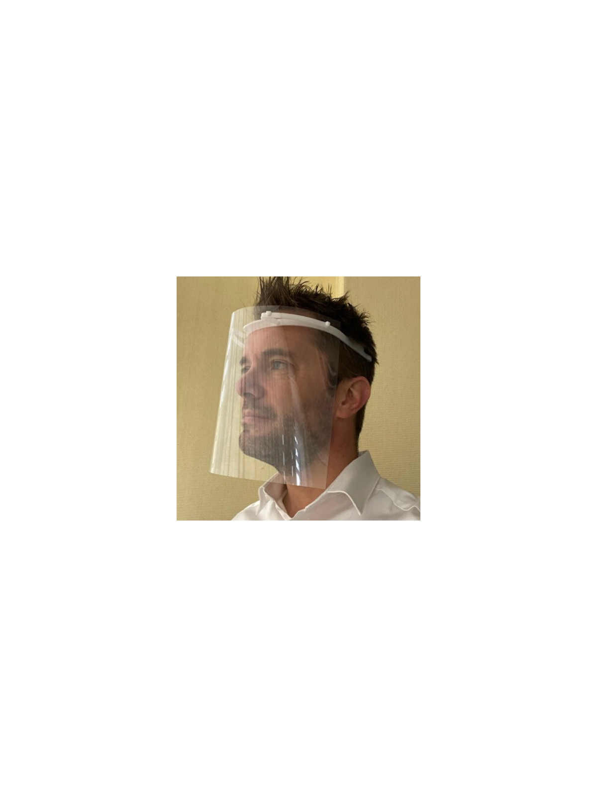 Visière de protection PVC transparente avec serre-tête - Réutilisable et lavable - Le lot de 5