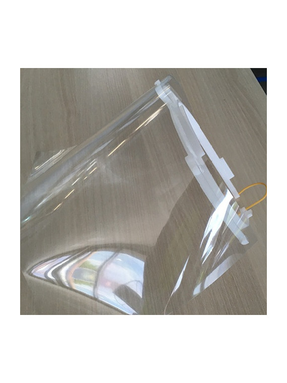 Visière de protection PVC transparente avec serre-tête - Réutilisable et lavable - Le lot de 5