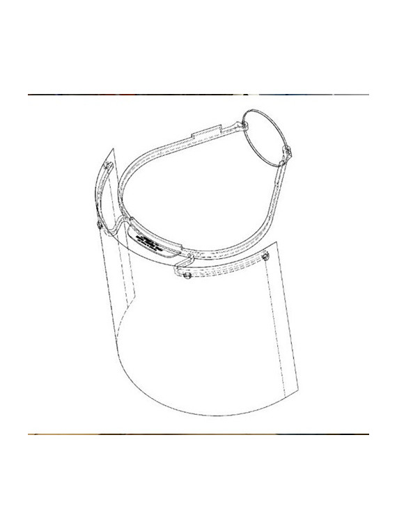 Visière de protection PVC transparente avec serre-tête - Réutilisable et lavable - Le lot de 5