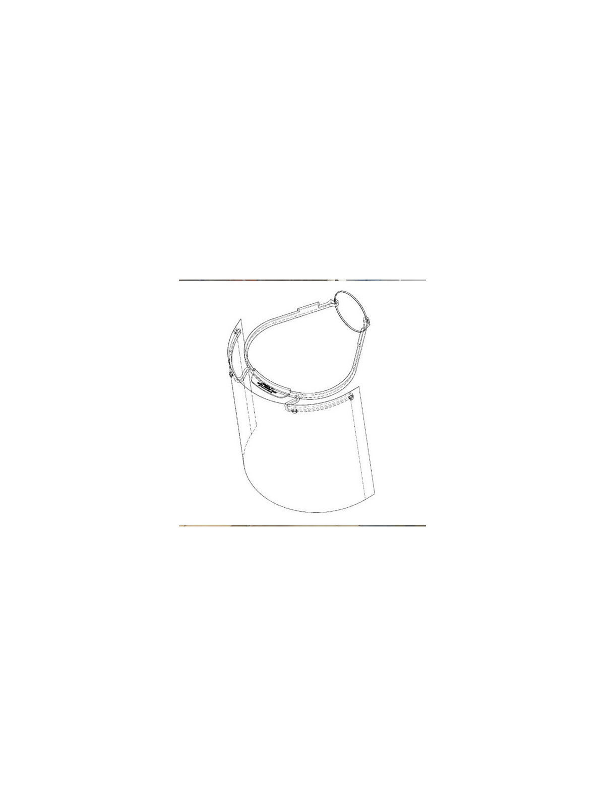 Visière de protection PVC transparente avec serre-tête - Réutilisable et lavable - Le lot de 5