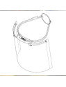 Visière de protection PVC transparente avec serre-tête - Réutilisable et lavable - Le lot de 5