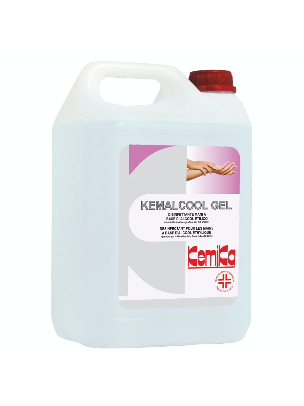 Gel hydroalcoolique virucide pour les mains EN 14476 - Le bidon de 5L