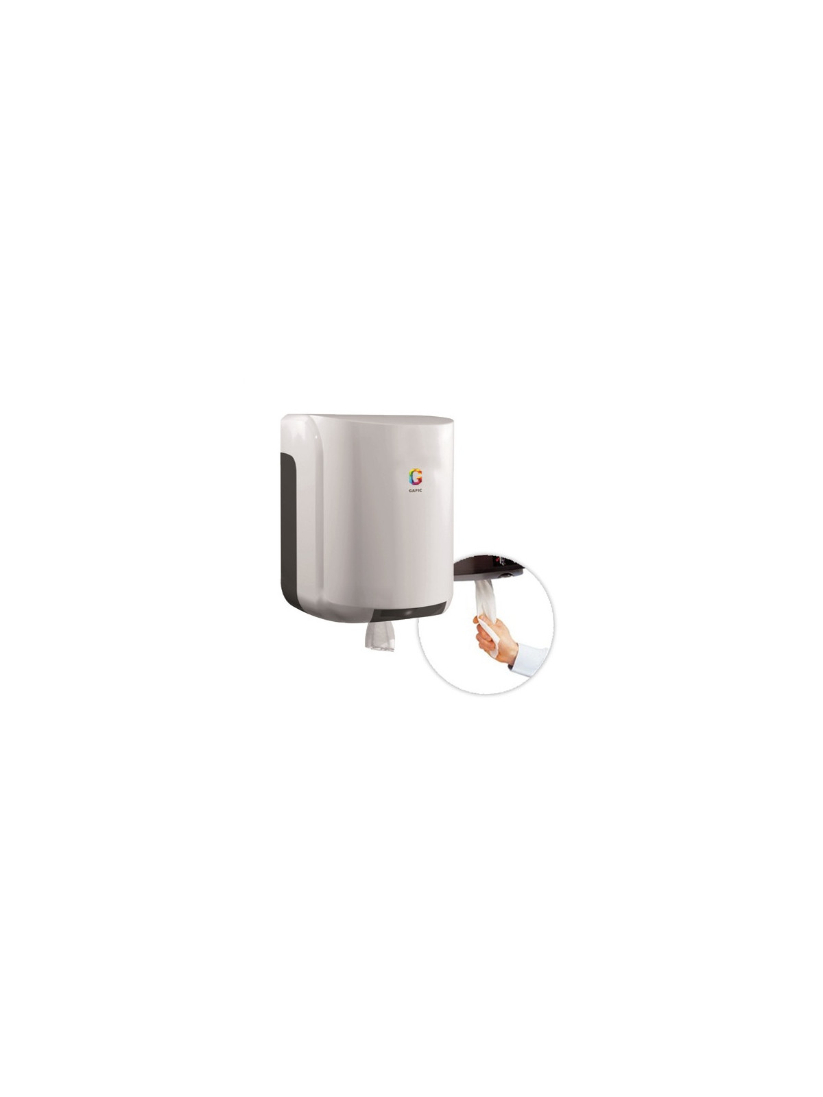 Distributeur pour bobine à dévidage central ABS blanc