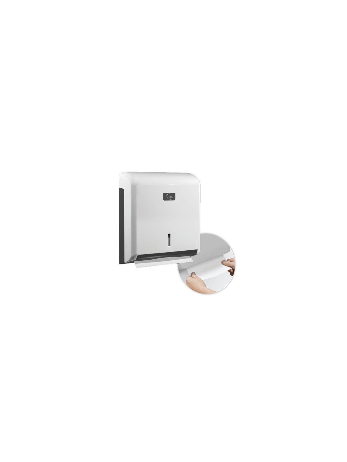Distributeur pour essuie-mains plié ABS blanc