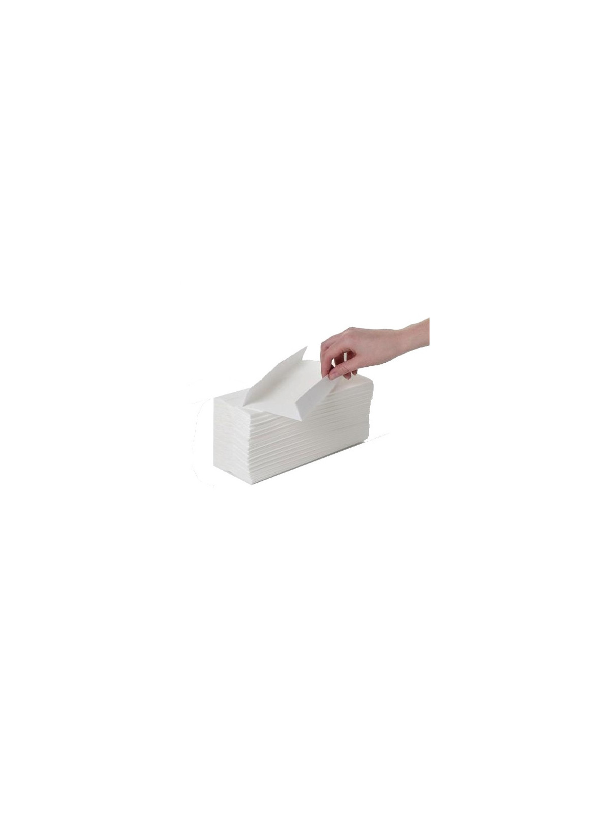 Essuie-mains Ecolabel plié à plat - 144 feuilles 25,5 x 20 cm - Le carton de 21