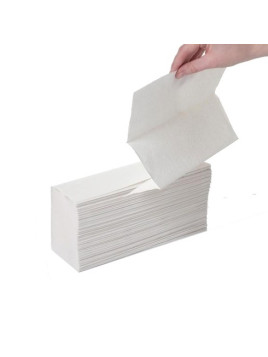 Essuie-mains Ecolabel plié à plat Zig Zag - 160 feuilles - 240 x 203 mm - Le carton de 25 paquets