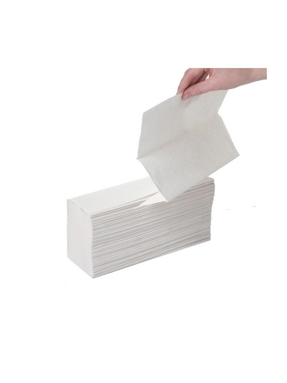Essuie-mains Ecolabel plié à plat Zig Zag - 160 feuilles - 240 x 203 mm - Le carton de 25 paquets