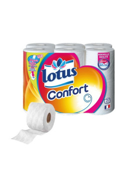 Papier toilette LOTUS Confort - Le lot de 12 rouleaux