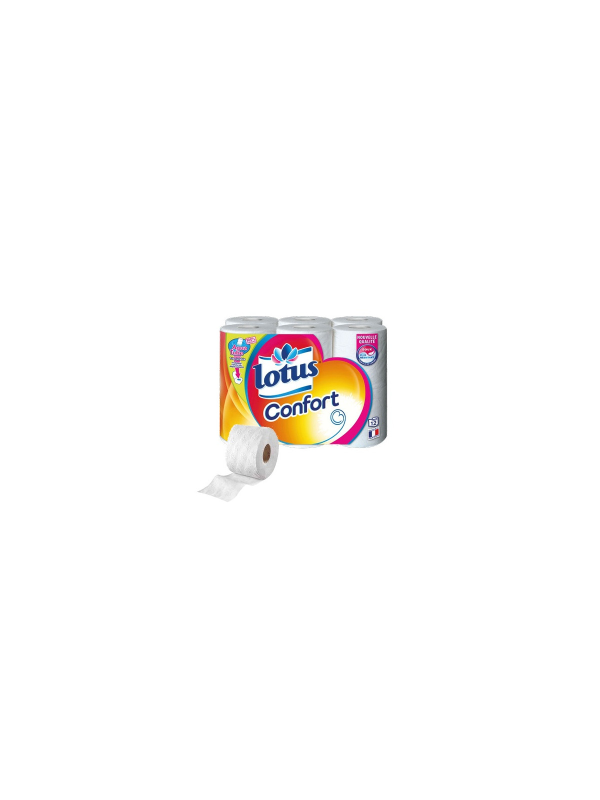 Papier toilette LOTUS Confort - Le lot de 12 rouleaux