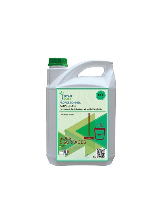 Nettoyant désinfectant fongicide bactéricide & virucide multi-surfaces - Le bidon de 5L