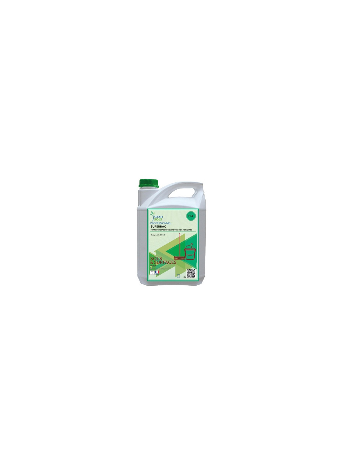 Nettoyant désinfectant fongicide bactéricide & virucide multi-surfaces - Le bidon de 5L
