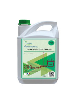 Nettoyant désinfectant 3D sols & surfaces - Le bidon de 5L - Citron